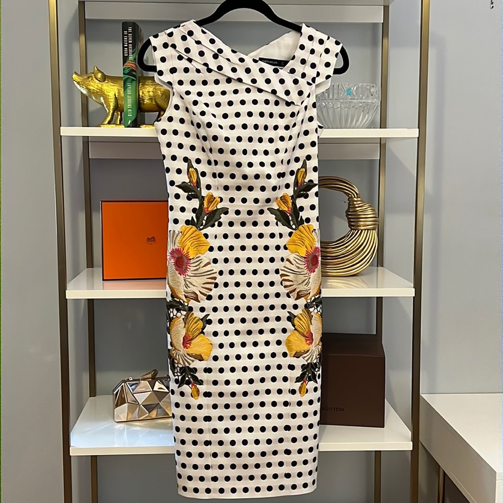 Karen Millen Polka Dot Sheath Dress